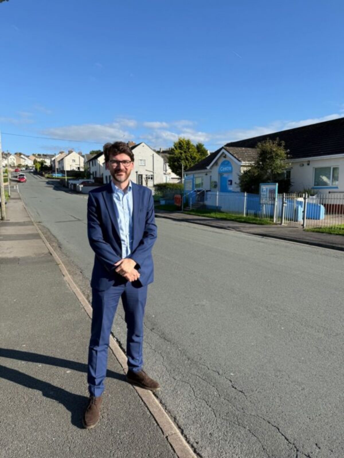 Markus Campbell-Savours outside The Centre in Maryport