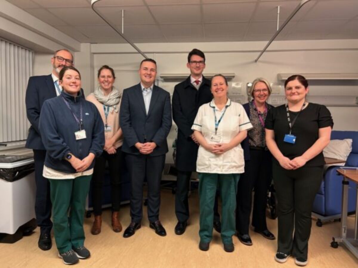 Markus Campbell-Savours MP with Wes Streeting MP and staff at Wigton Hospital